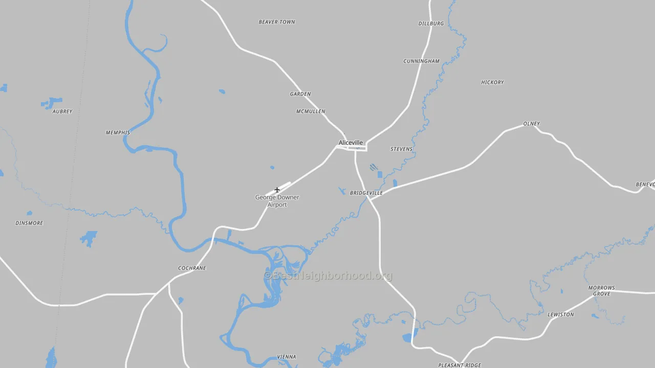 Transit Grade map of Aliceville, AL