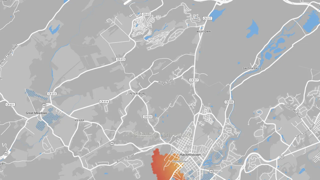 Transit Grade map of Allamuchy, NJ
