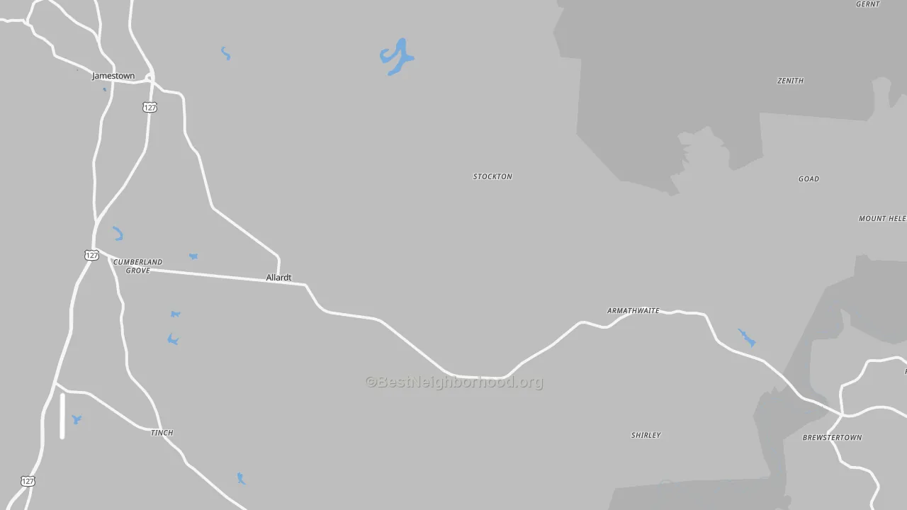 Transit Grade map of Allardt, TN