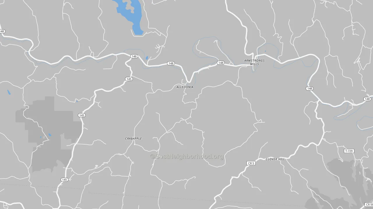 Transit Grade map of Alledonia, OH