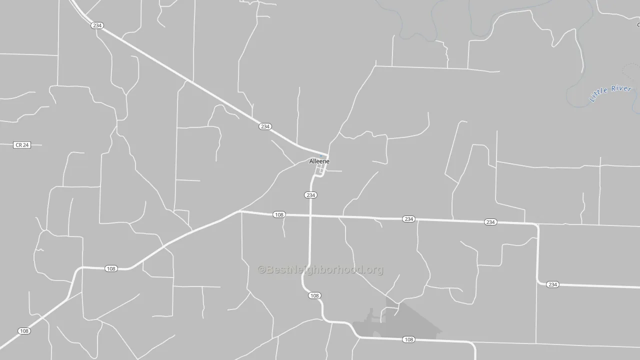 Transit Grade map of Alleene, AR