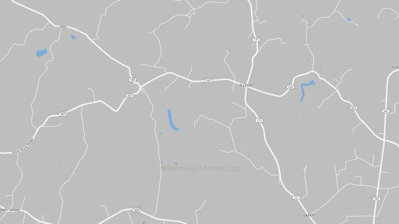 Transit Grade map of Allegre, KY