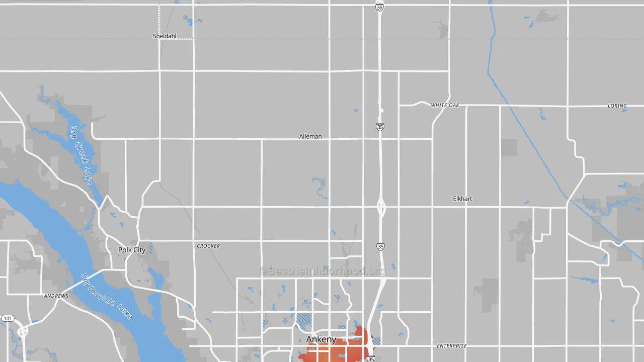 Transit Grade map of Alleman, IA