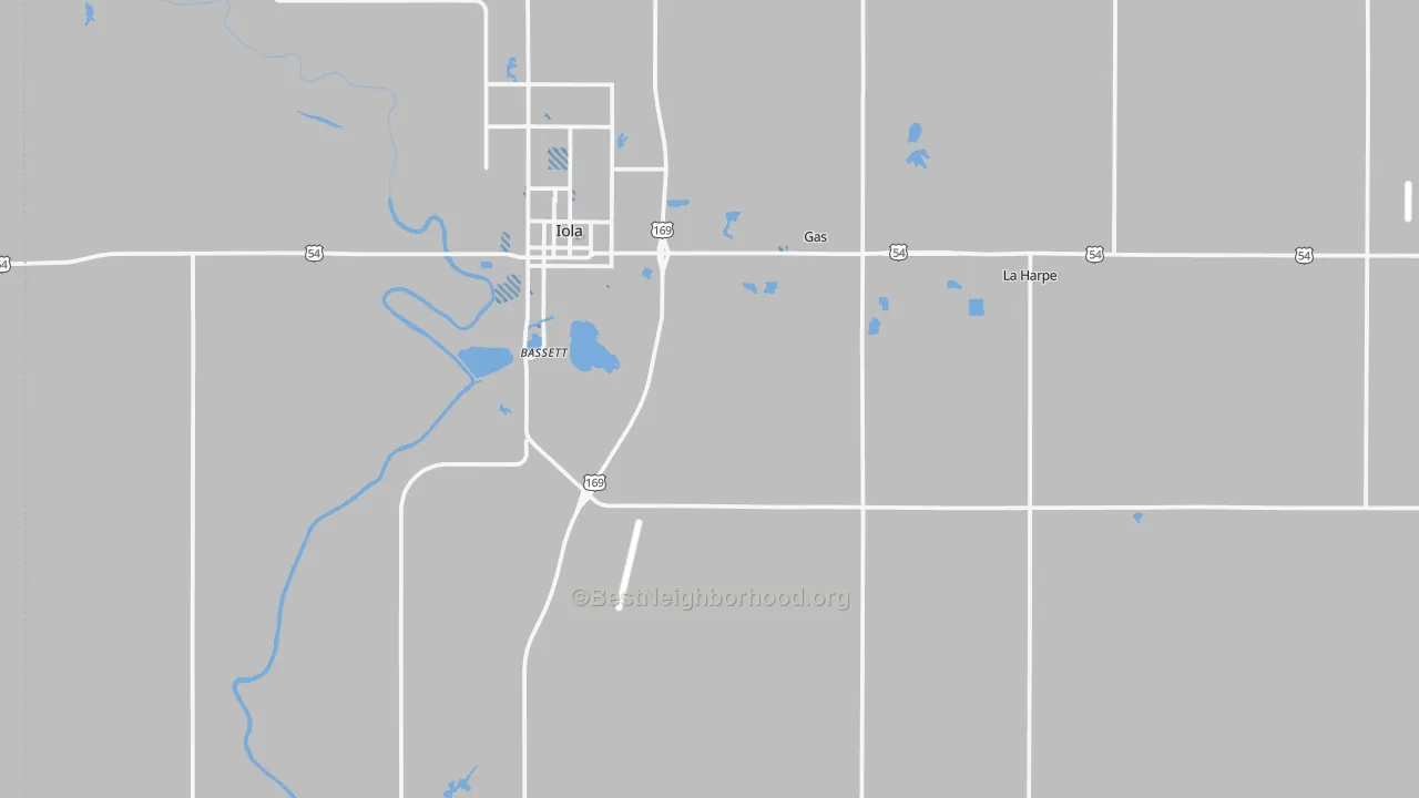 Transit Grade map of Allen County, KS