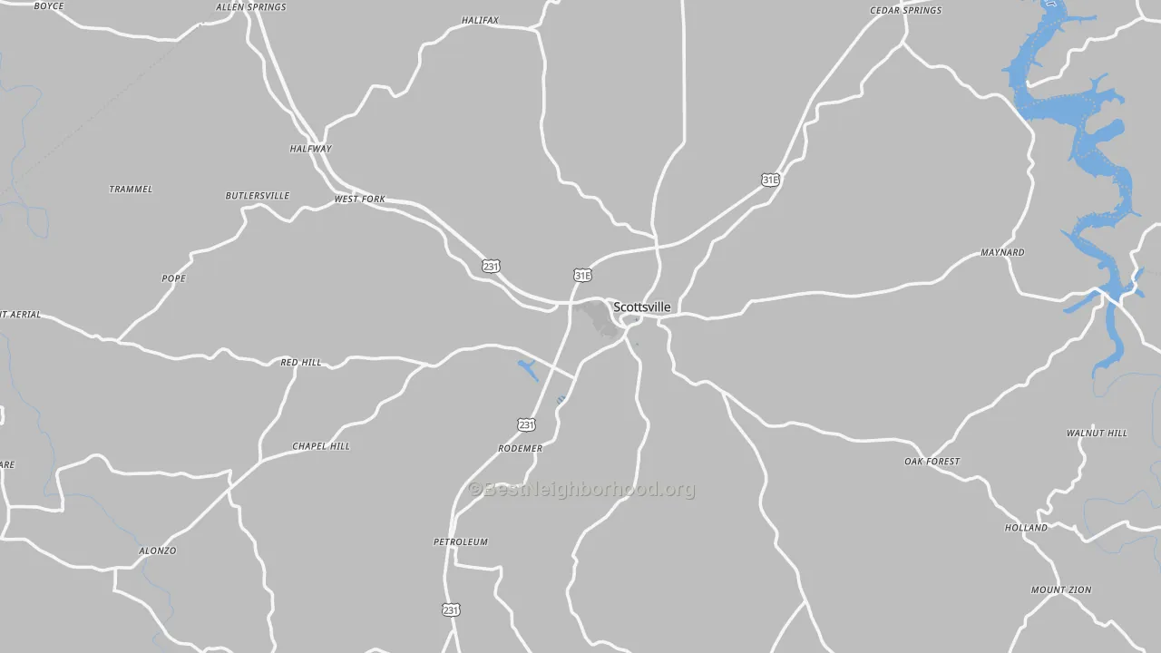 Transit Grade map of Allen County, KY