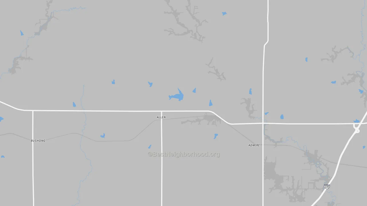 Transit Grade map of Allen, KS