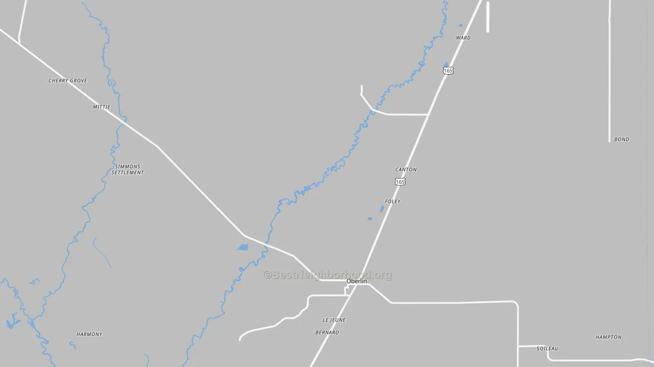 Transit Grade map of Allen Parish, LA