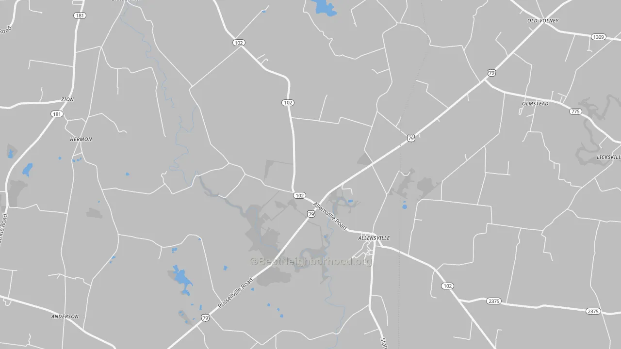 Transit Grade map of Allensville, KY