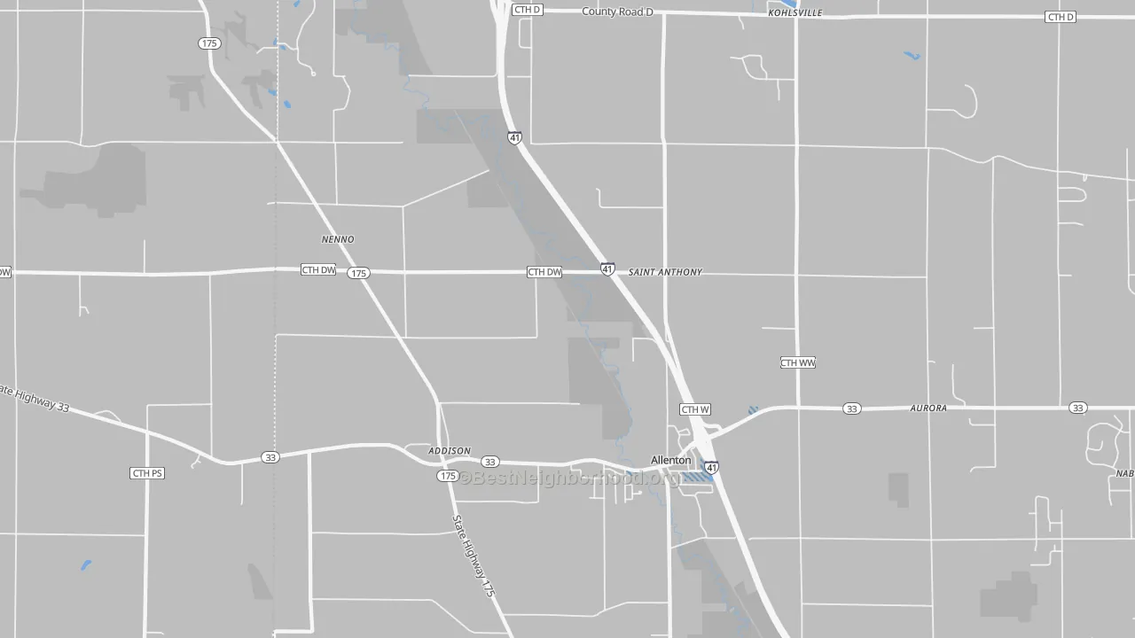 Transit Grade map of Allenton, WI