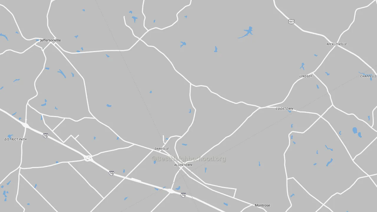 Transit Grade map of Allentown, GA