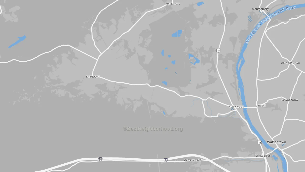 Transit Grade map of Allenwood, PA