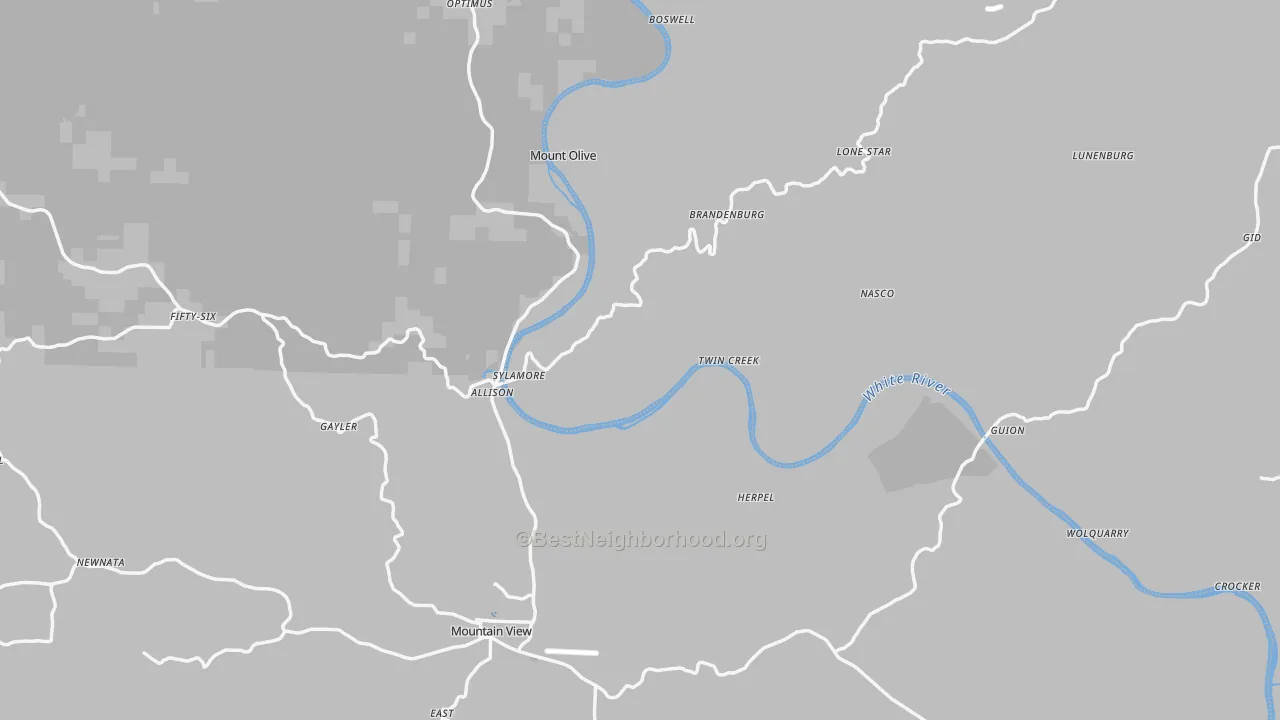 Transit Grade map of Allison, AR