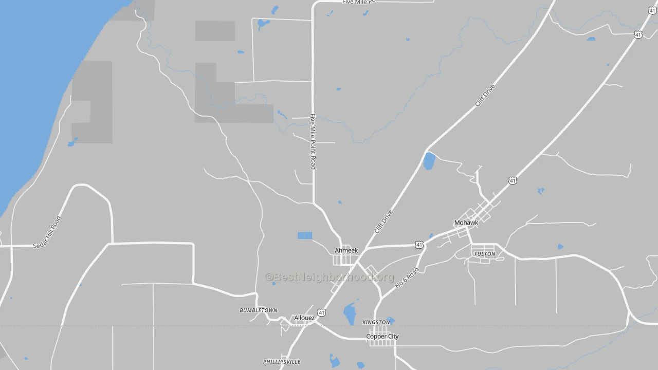 Transit Grade map of Allouez, MI