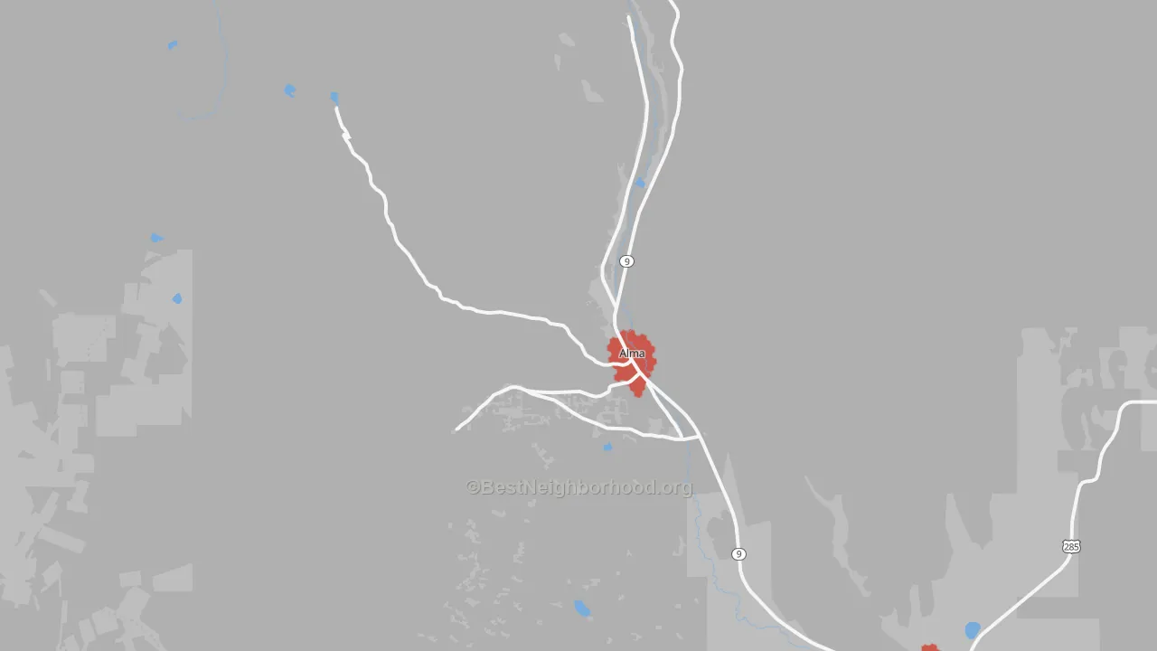 Transit Grade map of Alma, CO
