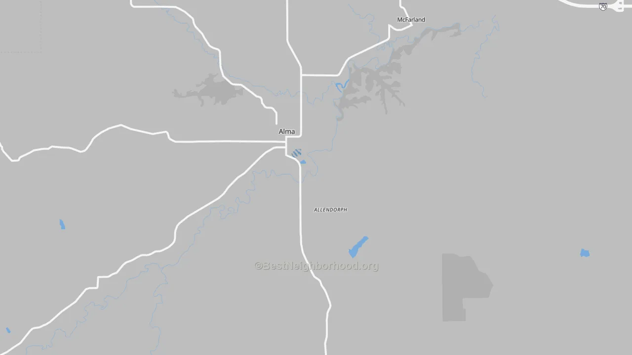 Transit Grade map of Alma, KS