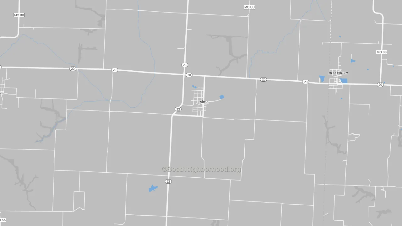 Transit Grade map of Alma, MO