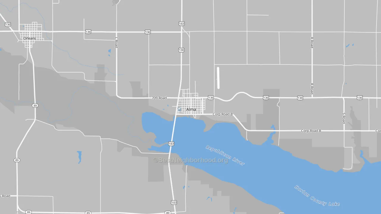 Transit Grade map of Alma, NE