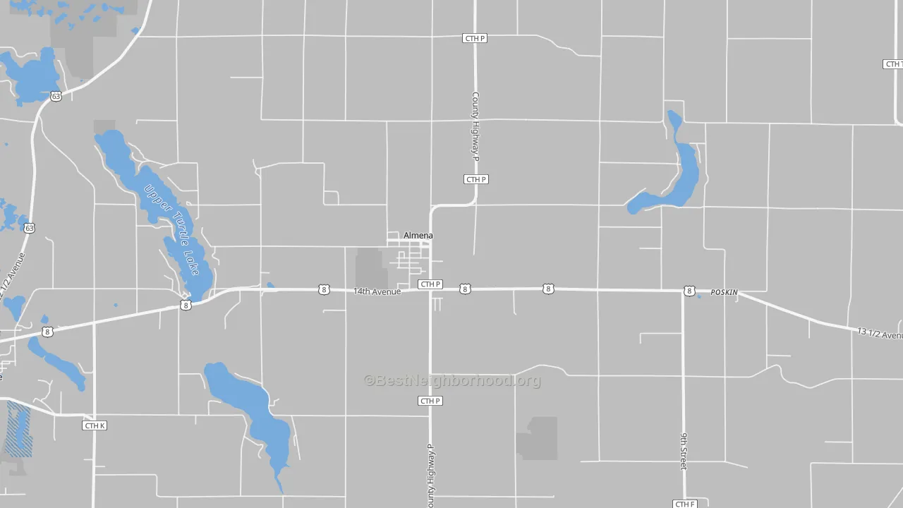 Transit Grade map of Almena, WI