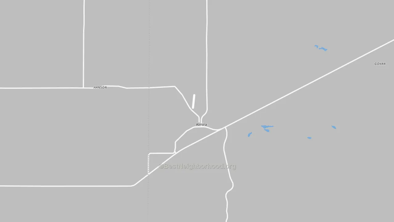 Transit Grade map of Almira, WA