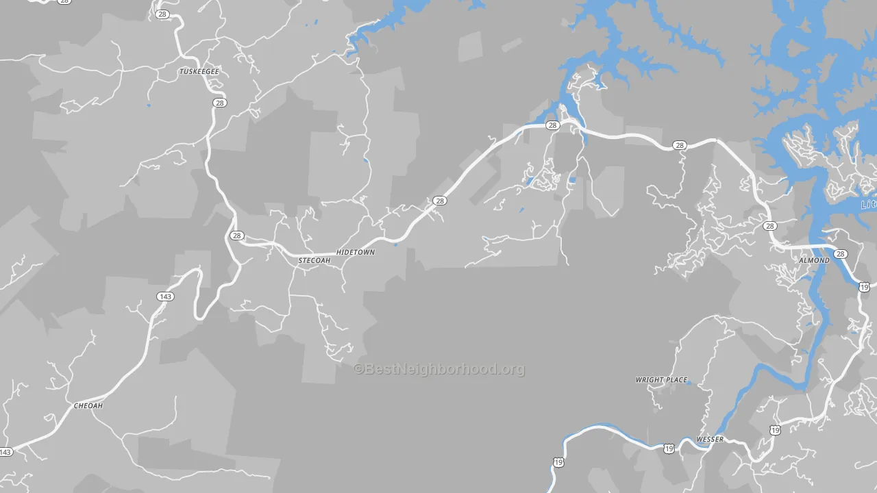 Transit Grade map of Almond, NC