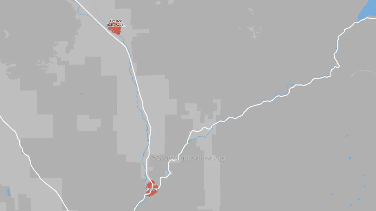 Transit Grade map of Almont, CO