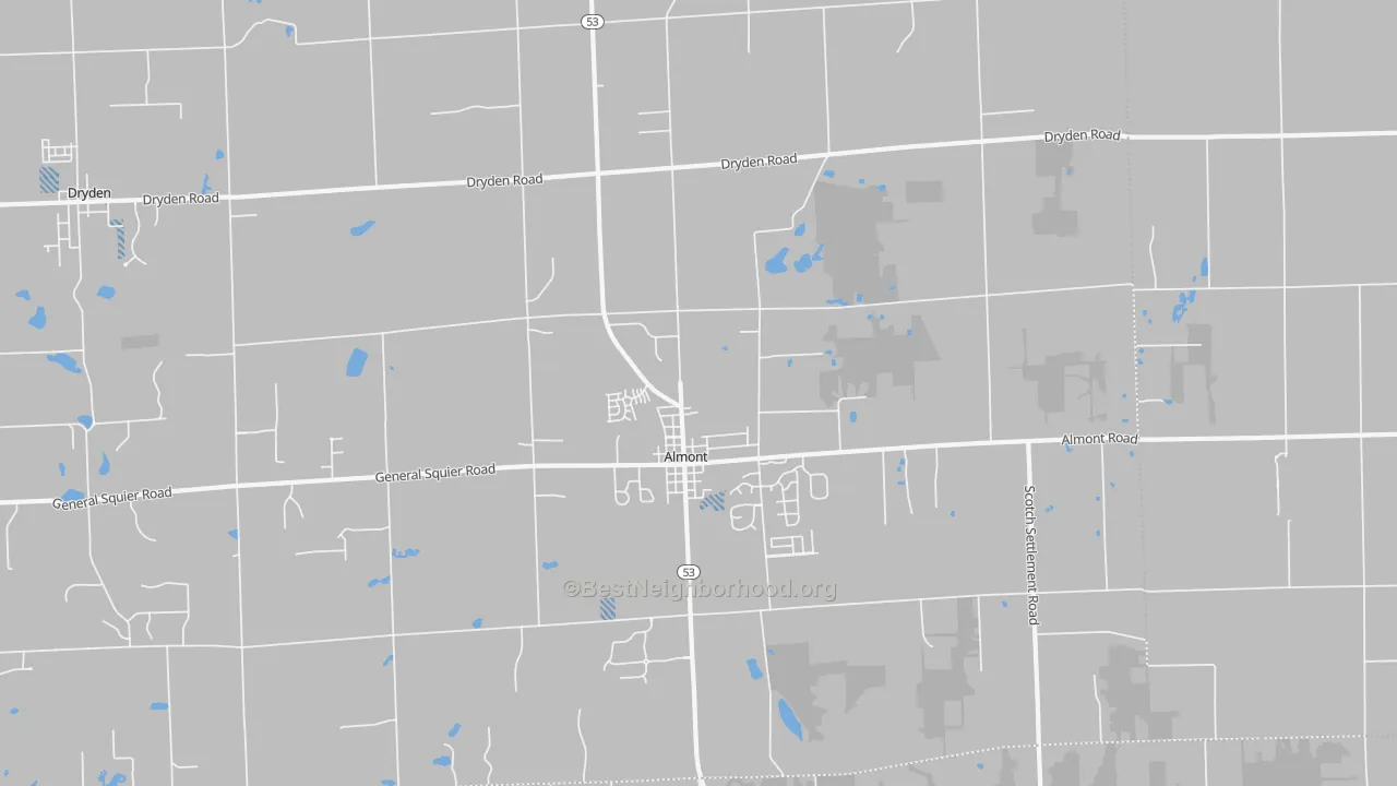 Transit Grade map of Almont, MI