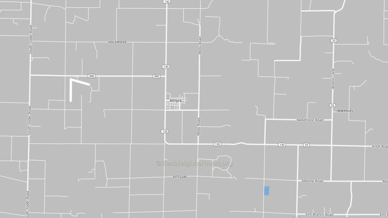 Transit Grade map of Almyra, AR