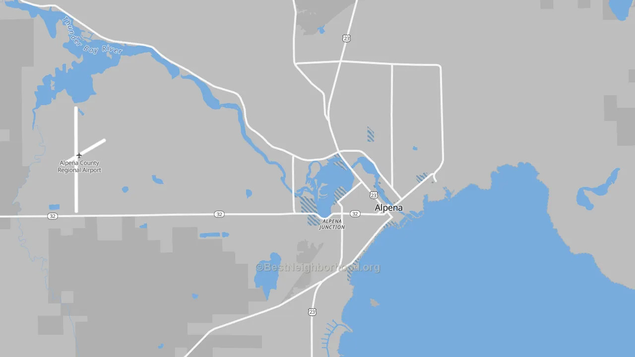 Transit Grade map of Alpena, MI
