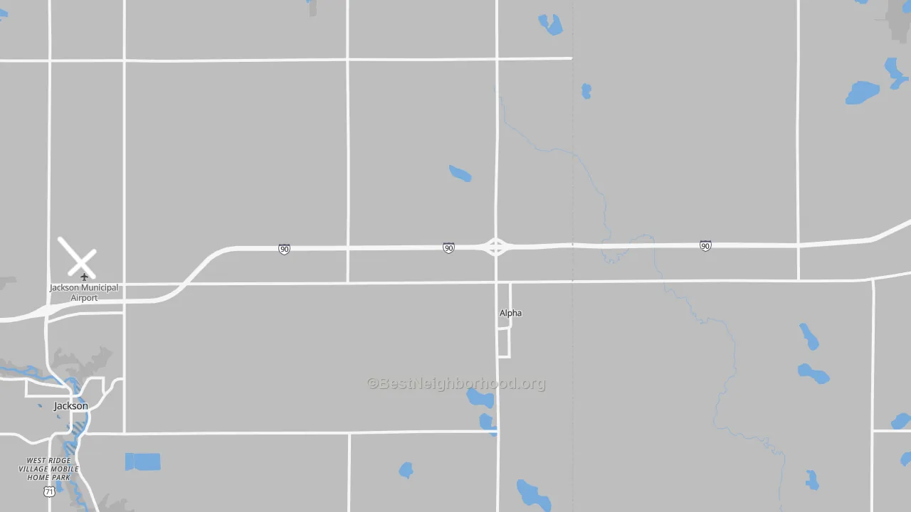 Transit Grade map of Alpha, MN