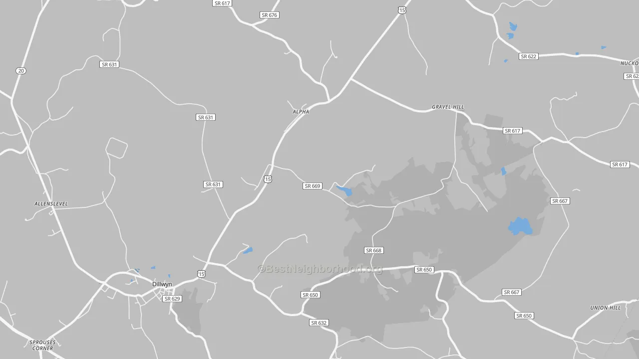 Transit Grade map of Alpha, VA