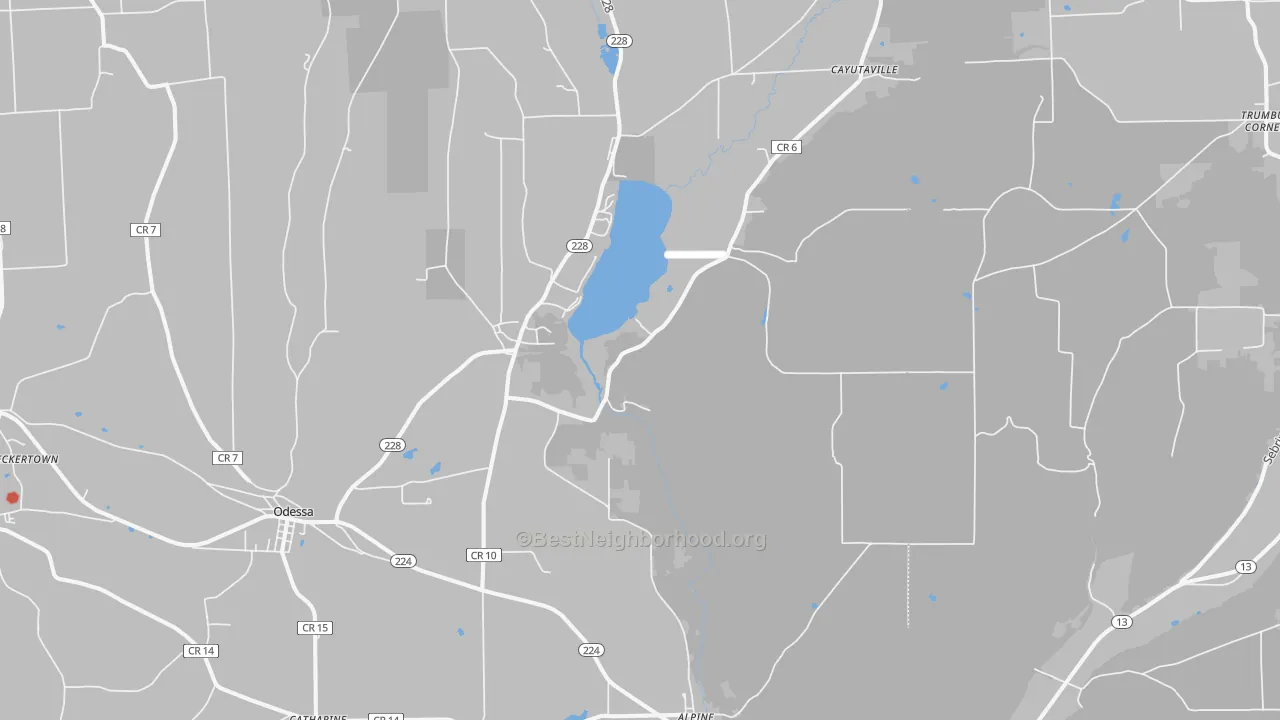 Transit Grade map of Alpine, NY