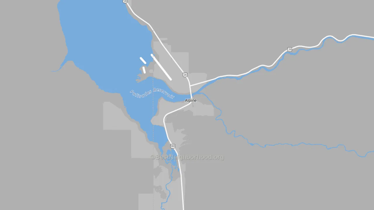 Transit Grade map of Alpine, WY