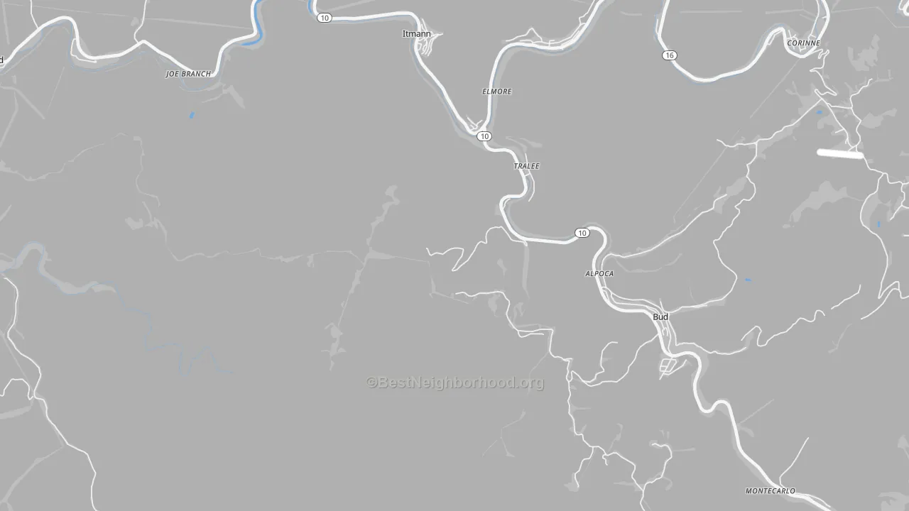 Transit Grade map of Alpoca, WV