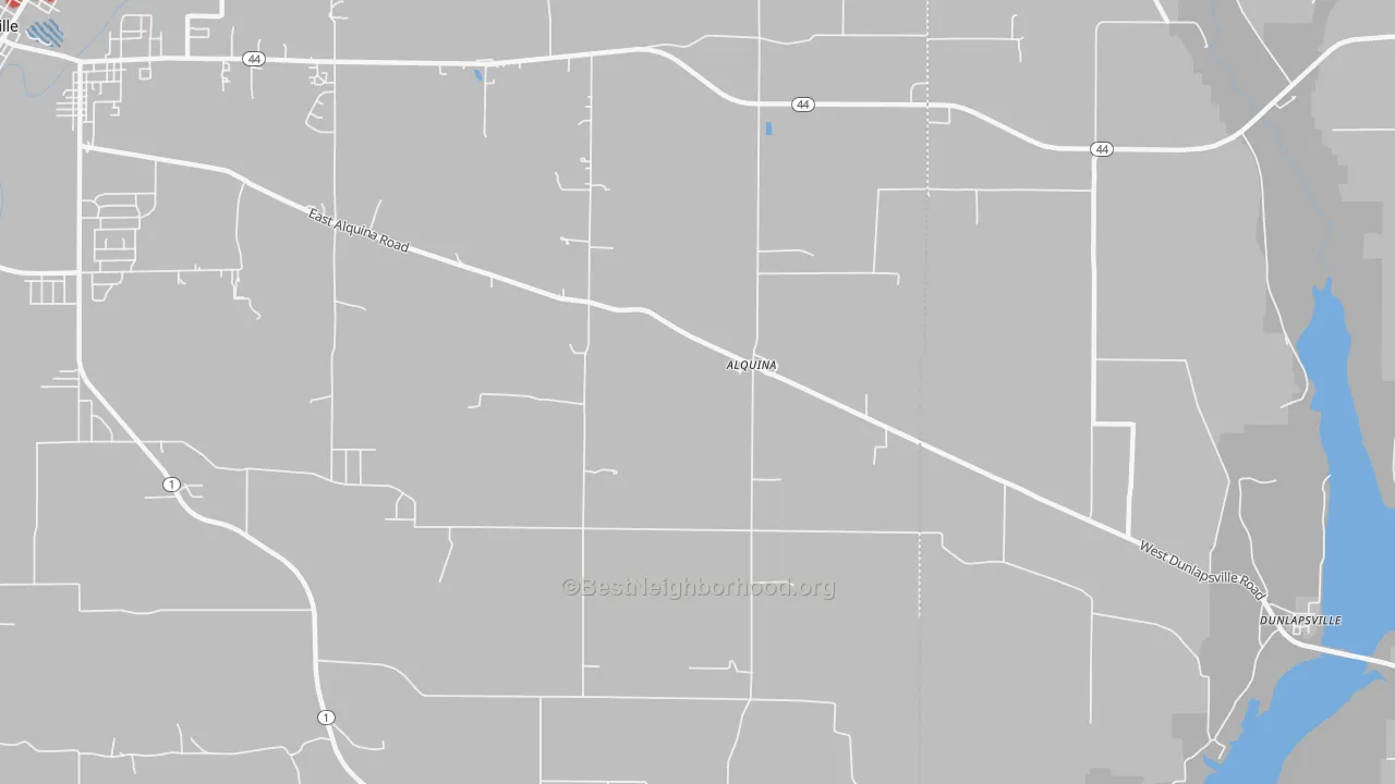 Transit Grade map of Alquina, IN