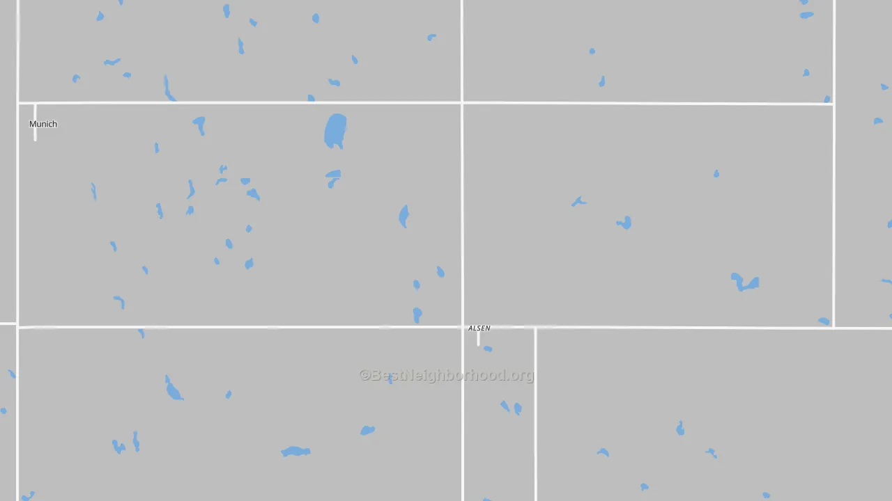 Transit Grade map of Alsen, ND