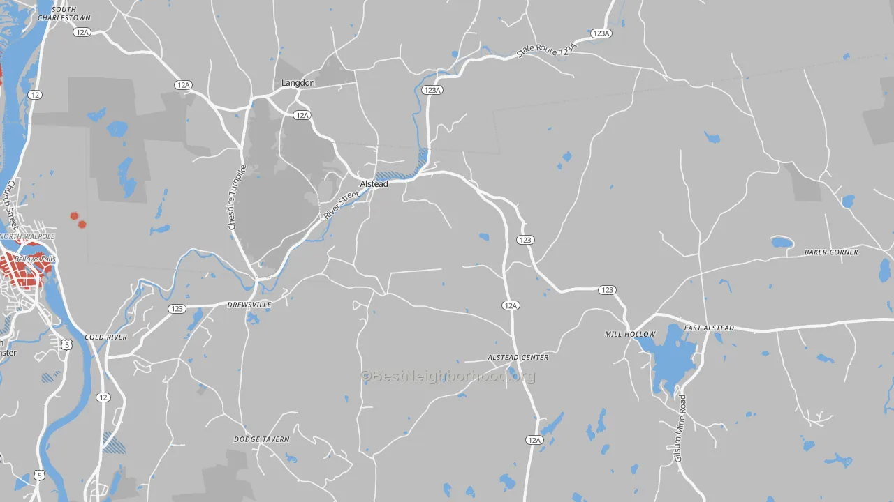 Transit Grade map of Alstead, NH