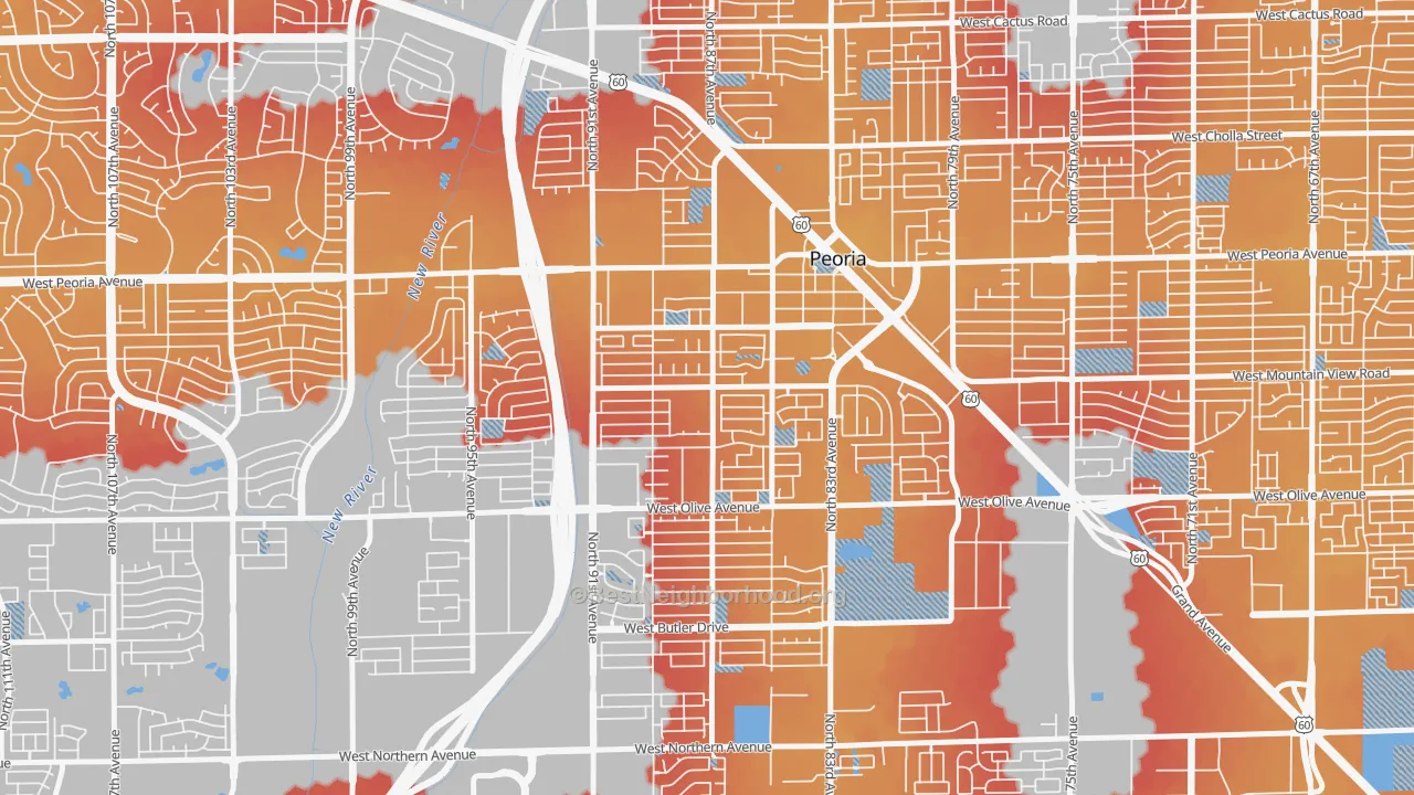 Transit Grade map of Alta Loma, Peoria, AZ