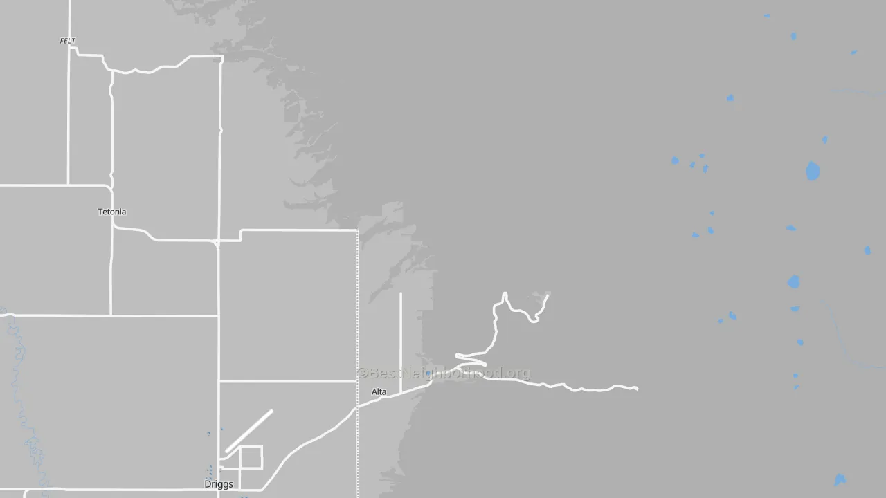 Transit Grade map of Alta, WY