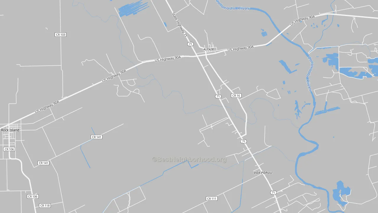 Transit Grade map of Altair, TX