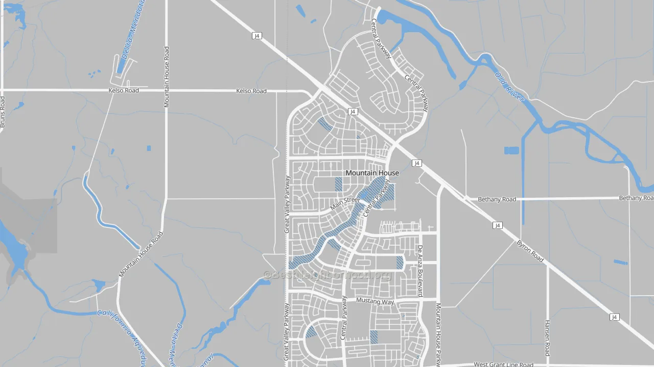 Transit Grade map of Altamont, Mountain House, CA