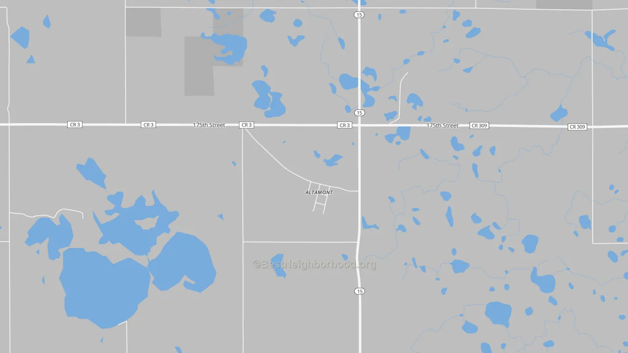 Transit Grade map of Altamont, SD