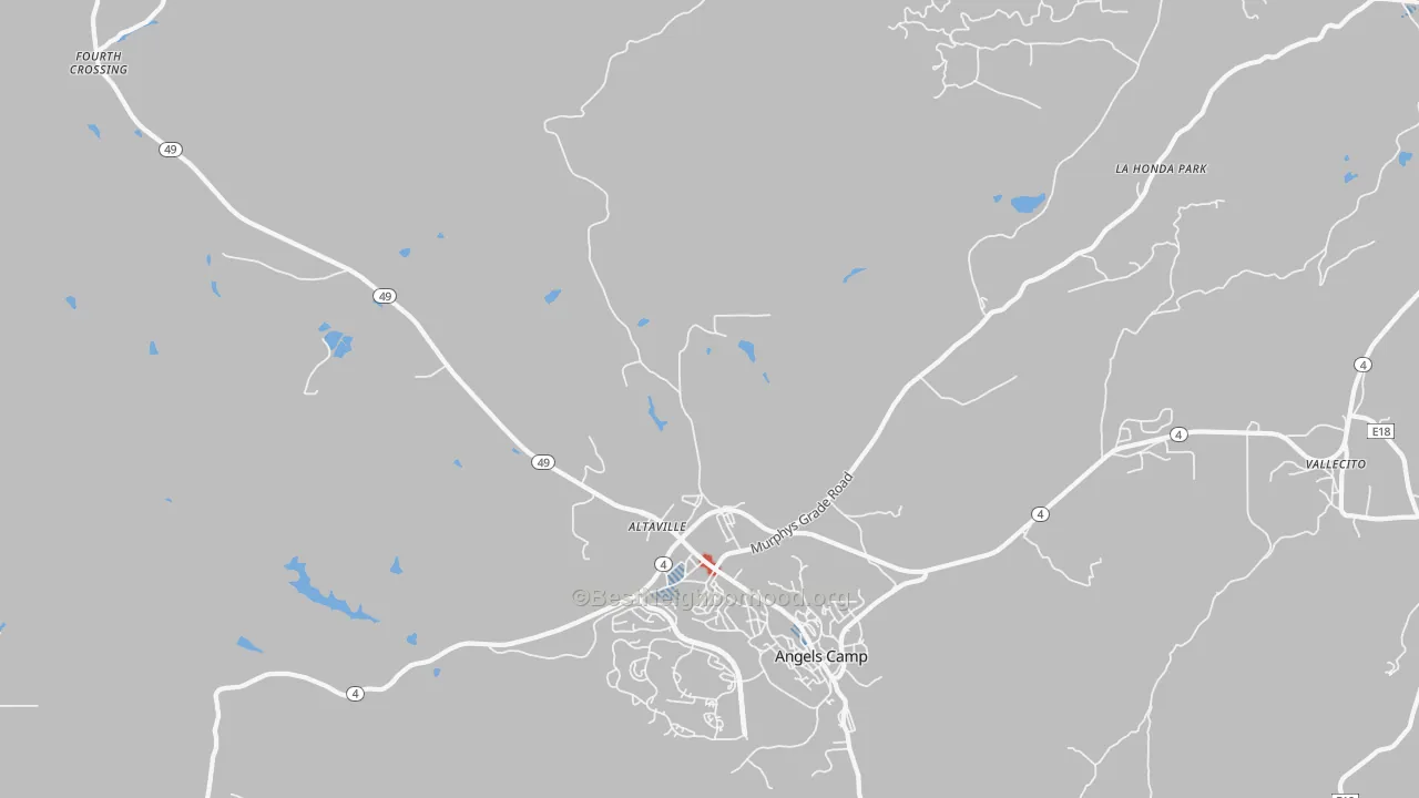 Transit Grade map of Altaville, CA