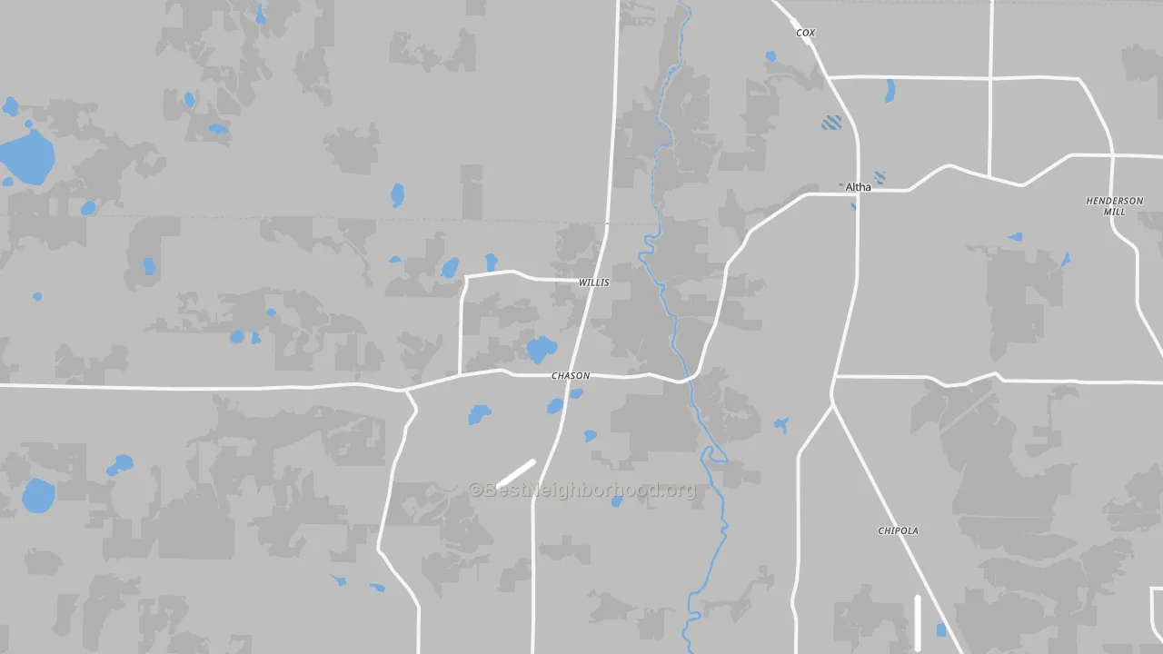 Transit Grade map of Altha, FL