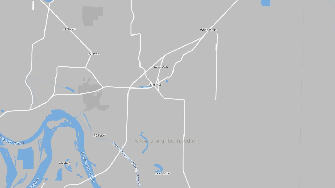 Transit Grade map of Altheimer, AR