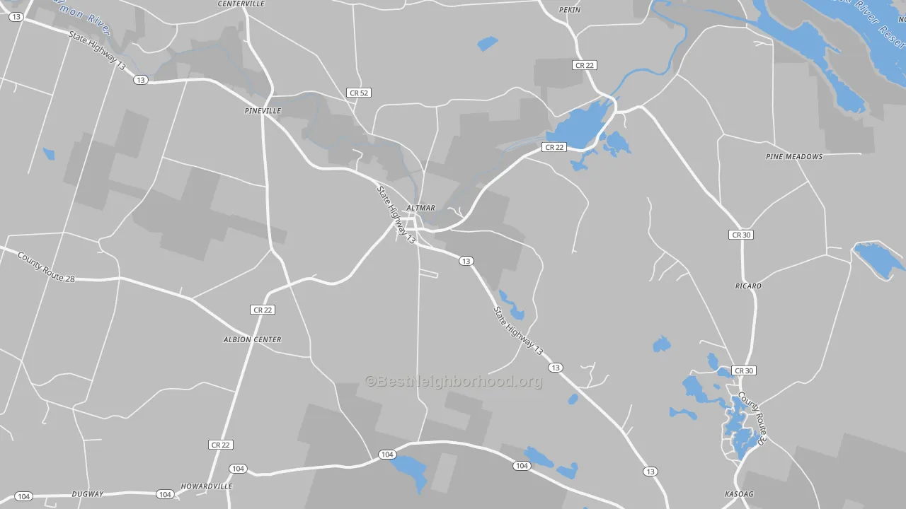 Transit Grade map of Altmar, NY