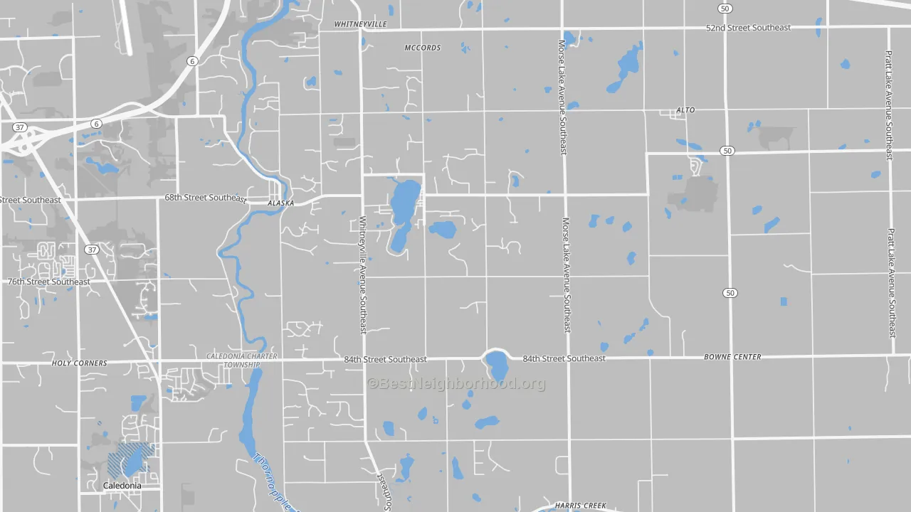 Transit Grade map of Alto, MI