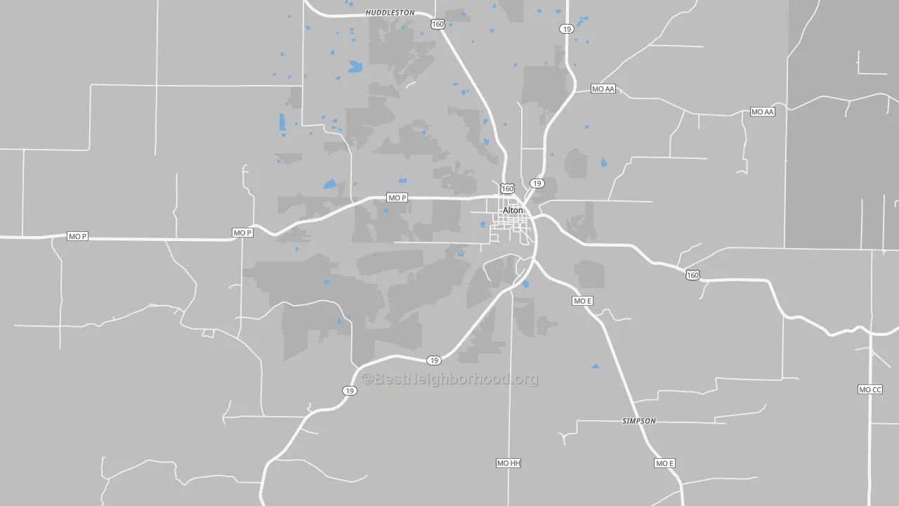 Transit Grade map of Alton, MO