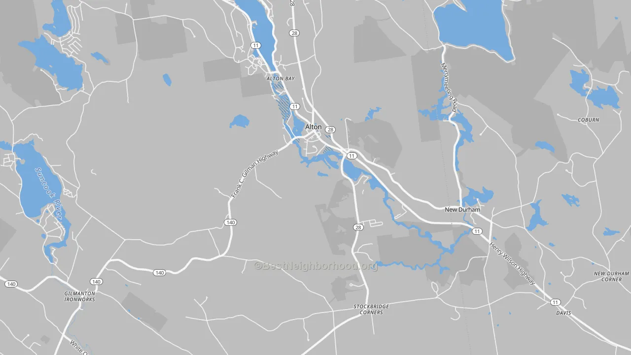 Transit Grade map of Alton, NH