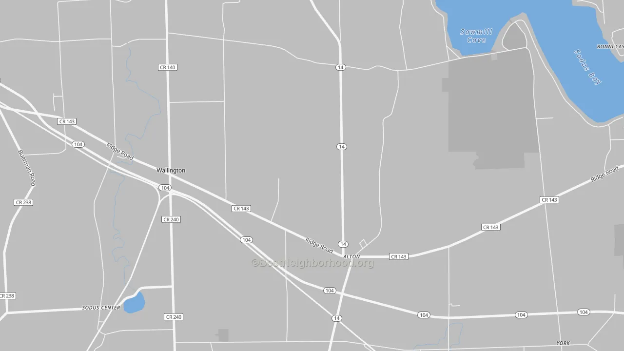 Transit Grade map of Alton, NY