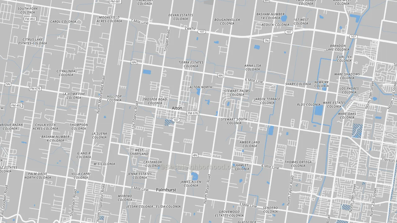 Transit Grade map of Alton, TX